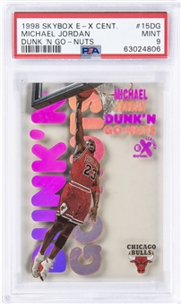 1998-99 SkyBox E-X Century "Dunk N Go-Nuts" #15DG Michael Jordan – PSA MINT 9